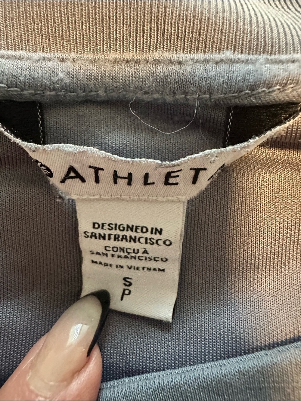 Athleta Seasoft Crewneck Slate Gray Long Sleeve Pullover Size Small EUC - Picture 5 of 6